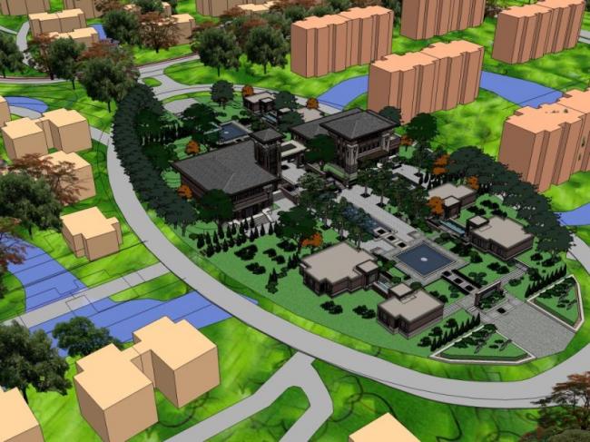 Sketchup商业模型|多层会所,古典风格 Sketchup商业模型|多层会所,古典风格