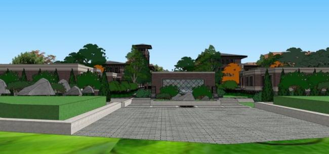 Sketchup商业模型|多层会所,古典风格 Sketchup商业模型|多层会所,古典风格