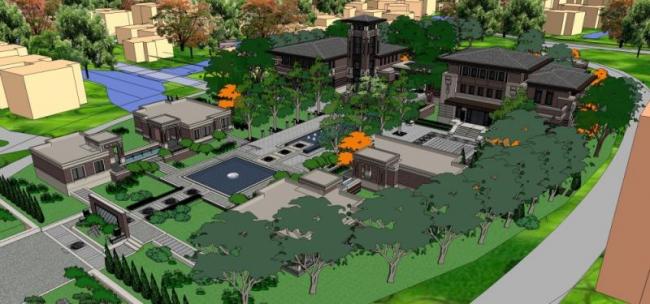 Sketchup商业模型|多层会所,古典风格 Sketchup商业模型|多层会所,古典风格