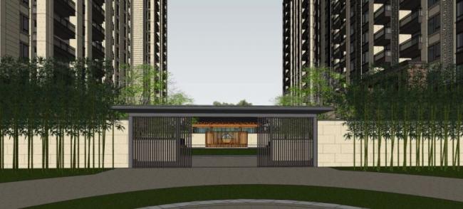 Sketchup景观模型|住宅景观,中式风格 Sketchup景观模型|住宅景观,中式风格