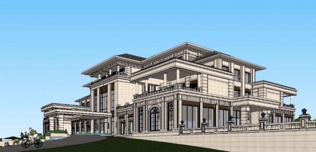 Sketchup商业模型|多层会所,欧式风格 Sketchup商业模型|多层会所,欧式风格