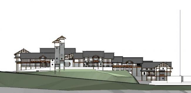 Sketchup商业模型|商业街,现代中式风格 Sketchup商业模型|商业街,现代中式风格