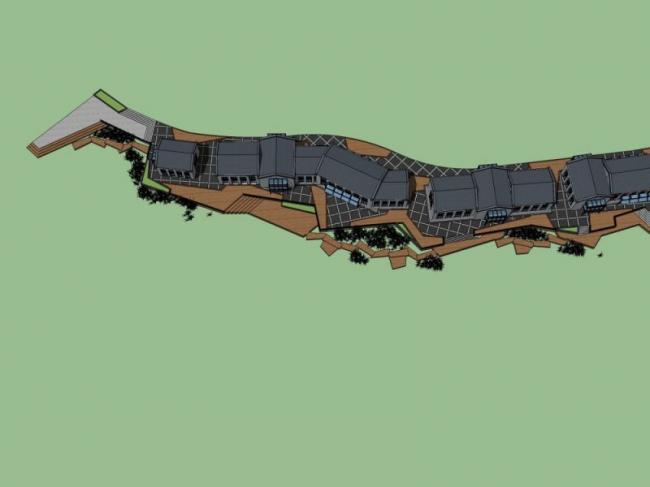 Sketchup商业模型|商业街,现代中式风格 Sketchup商业模型|商业街,现代中式风格