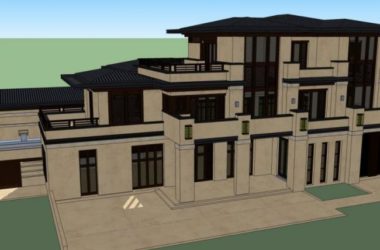 Sketchup商业模型|多层会所，现代风格-BIM建筑网