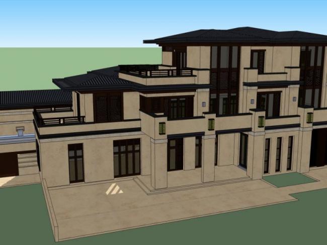 Sketchup商业模型|多层会所,现代风格 Sketchup商业模型|多层会所,现代风格