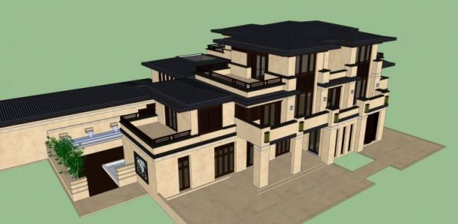 Sketchup商业模型|多层会所,现代风格 Sketchup商业模型|多层会所,现代风格