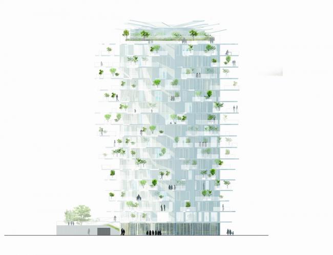 BIM建筑|枝叶四散,挺立耸立的白色树塔公寓 / 藤本壮介等 BIM建筑|枝叶四散,挺立耸立的白色树塔公寓 / 藤本壮介等