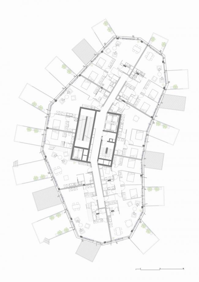 BIM建筑|枝叶四散,挺立耸立的白色树塔公寓 / 藤本壮介等 BIM建筑|枝叶四散,挺立耸立的白色树塔公寓 / 藤本壮介等
