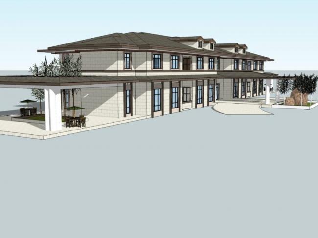 Sketchup商业模型|低层会所,现代风格 Sketchup商业模型|低层会所,现代风格