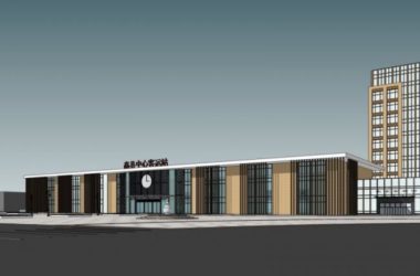 Sketchup车站路桥|多层汽车站,现代风格-BIM建筑网