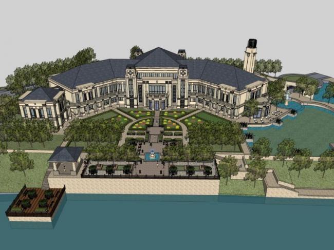 Sketchup商业模型|多层售楼处,古典风格 Sketchup商业模型|多层售楼处,古典风格