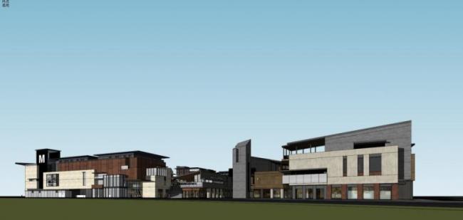 Sketchup商业模型|商业综合体,现代风格 Sketchup商业模型|商业综合体,现代风格