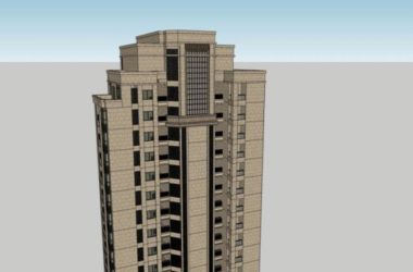 Sketchup住宅模型|超高层住宅,古典风格-BIM建筑网