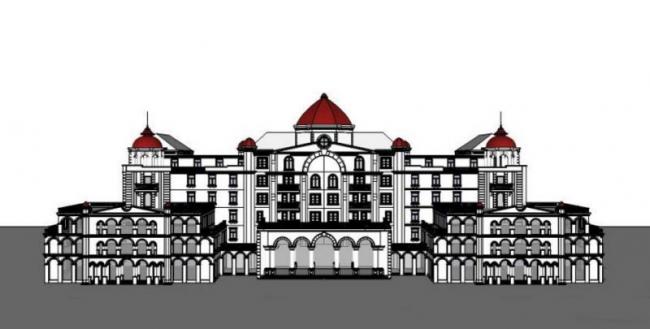 Sketchup酒店模型|多层酒店,古典风格 Sketchup酒店模型|多层酒店,古典风格