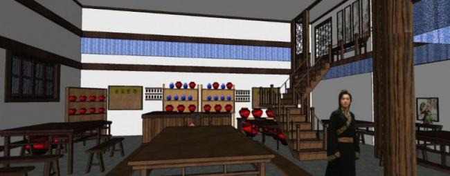 Sketchup商业模型|仿古客栈,中式风格 Sketchup商业模型|仿古客栈,中式风格