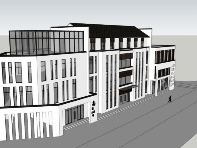 Sketchup商业模型|多层会所,现代中式风格 Sketchup商业模型|多层会所,现代中式风格