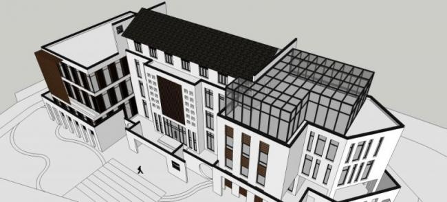 Sketchup商业模型|多层会所,现代中式风格 Sketchup商业模型|多层会所,现代中式风格