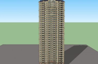 Sketchup住宅模型|超高层住宅,古典风格-BIM建筑网