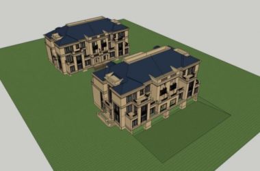 Sketchup住宅模型|多层住宅,古典风格-BIM建筑网