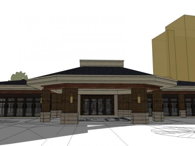 Sketchup商业模型|多层会所,现代风格 Sketchup商业模型|多层会所,现代风格