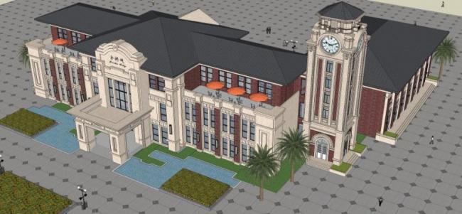 Sketchup商业模型|多层会所,古典风格 Sketchup商业模型|多层会所,古典风格