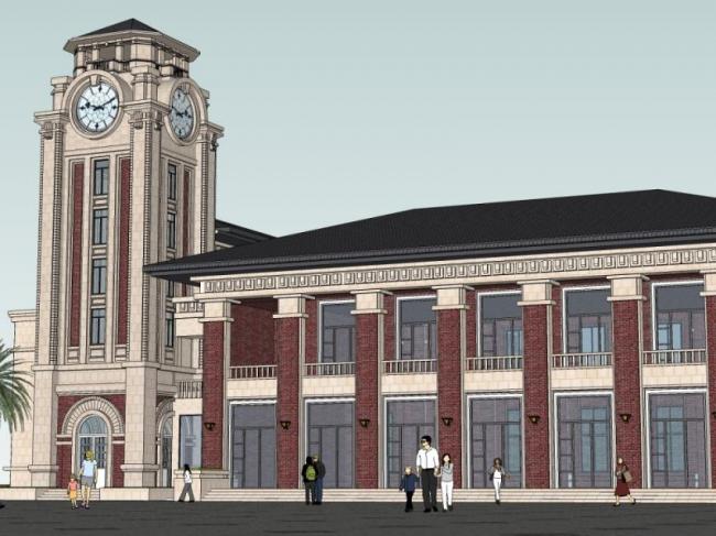 Sketchup商业模型|多层会所,古典风格 Sketchup商业模型|多层会所,古典风格