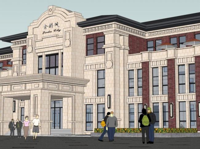 Sketchup商业模型|多层会所,古典风格 Sketchup商业模型|多层会所,古典风格