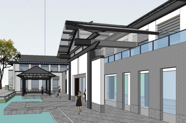 Sketchup商业模型|多层徽派会所,现代中式 Sketchup商业模型|多层徽派会所,现代中式