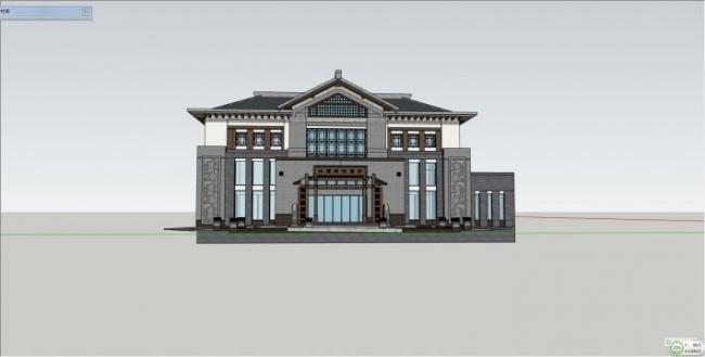 Sketchup酒店模型|多层酒店会所,中式风格 Sketchup酒店模型|多层酒店会所,中式风格
