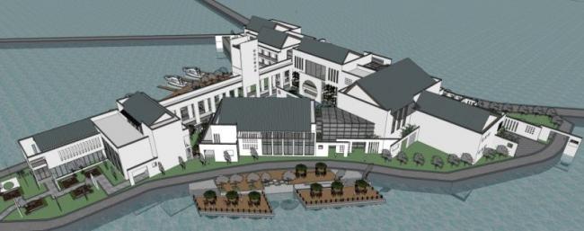 Sketchup商业模型|多层会所,中式风格 Sketchup商业模型|多层会所,中式风格