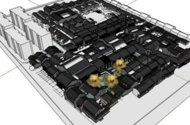 Sketchup酒店模型|低层酒店群,中式风格-BIM建筑网