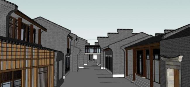 Sketchup酒店模型|低层酒店群,中式风格 Sketchup酒店模型|低层酒店群,中式风格