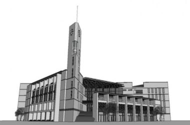 Sketchup文化模型|多层大学图书馆,文化建筑,现代风格-BIM建筑网