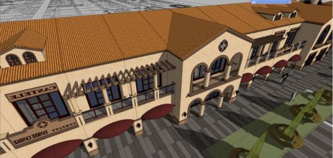 Sketchup商业模型|低层商业建筑,古典风格 Sketchup商业模型|低层商业建筑,古典风格