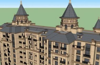 Sketchup住宅模型|双拼高层住宅,古典风格,托斯卡纳风格-BIM建筑网