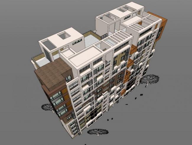 Sketchup住宅模型|高层住宅,现代风格 Sketchup住宅模型|高层住宅,现代风格