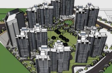 Sketchup住宅模型|高层住宅小区,现代风格-BIM建筑网