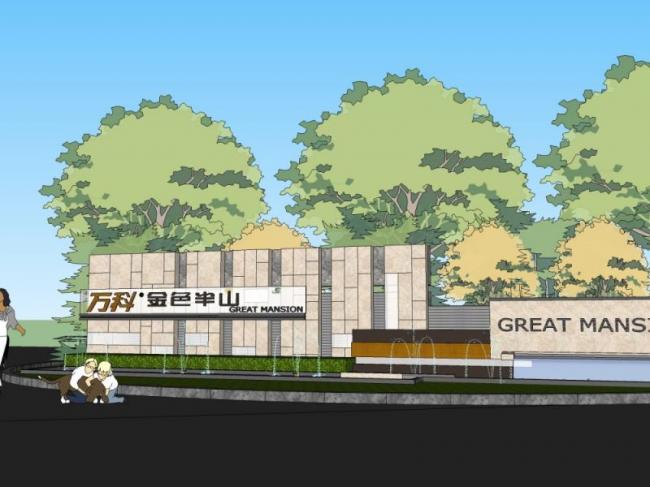 Sketchup景观模型|景观墙,现代风格 Sketchup景观模型|景观墙,现代风格