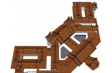 Sketchup商业模型|多层商业街，东南亚风格，多重坡屋顶-BIM建筑网