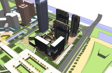 Sketchup综合体模型|超高层商业综合体,现代风格-BIM建筑网