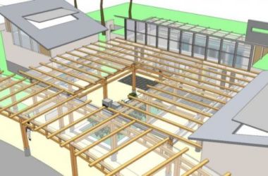 Sketchup文化模型|多层玻璃连廊院落活动中心,文化建筑,现代风格-BIM建筑网