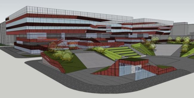 Sketchup商业模型|多层购物中心,现代风格 Sketchup商业模型|多层购物中心,现代风格