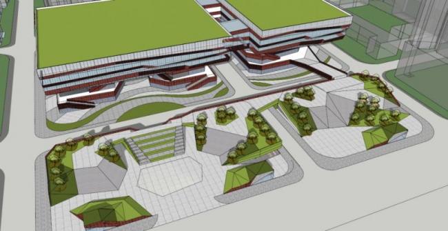 Sketchup商业模型|多层购物中心,现代风格 Sketchup商业模型|多层购物中心,现代风格