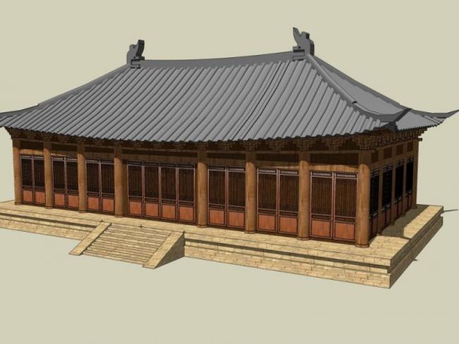 Sketchup古建筑模型|多层古建筑,中式风格 Sketchup古建筑模型|多层古建筑,中式风格
