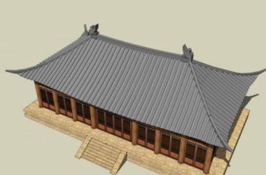 Sketchup古建筑模型|多层古建筑,中式风格-BIM建筑网