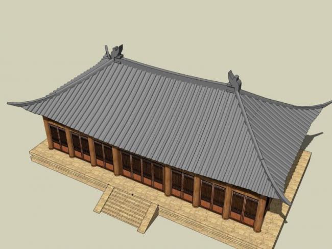 Sketchup古建筑模型|多层古建筑,中式风格 Sketchup古建筑模型|多层古建筑,中式风格