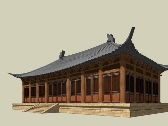 Sketchup古建筑模型|多层古建筑,中式风格 Sketchup古建筑模型|多层古建筑,中式风格