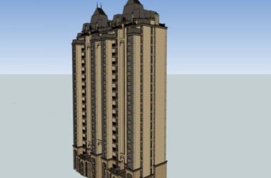Sketchup住宅模型|高层住宅,古典风格-BIM建筑网
