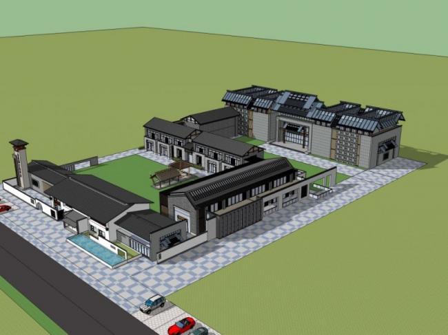 Sketchup商业模型|庭院,中式风格 Sketchup商业模型|庭院,中式风格