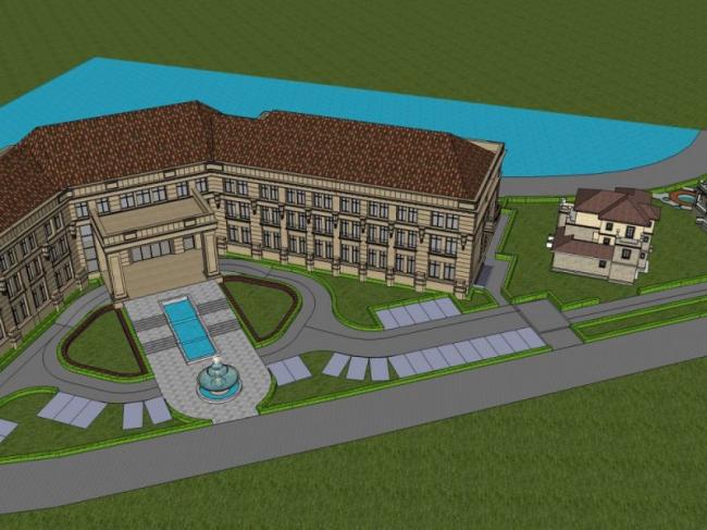 Sketchup商业模型|多层会所,古典风格 Sketchup商业模型|多层会所,古典风格